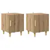 Image de Vidaxl cabinet de chevet 2 pcs chêne artisanal 40 x 40 x 50 cm