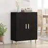 Image de Buffet Chêne Noir 70 X 34 X 90 Cm Bois D'ingénierie Vidaxl