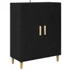 Image de Buffet en bois dingénierie - vidaXL - Chêne Noir - 70x34x90 cm - Pieds coniques - 2 portes - Rangement spacieux