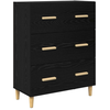 Image de Vidaxl buffet chêne noir 69,5 x 34 x 90 cm bois d'ingénierie