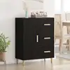 Image de Buffet Chêne Noir 34 X 69,5 X 90 Cm Bois D'ingénierie Vidaxl