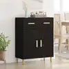 Image de Buffet Chêne Noir 34 X 69,5 X 89 Cm Bois D'ingénierie Vidaxl