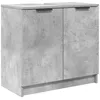 Image de Meuble de salle de bain moderne - vidaXL - Gris béton - Bois dingénierie - 645x335x59 cm - Grand espace de rangement