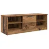 Image de Meuble TV en bois dingénierie - vidaXL - Bois ancien - 102x35x365 cm - 1 porte à charnières - 2 étagères