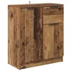 Image de Buffet en bois dingénierie - vidaXL - Bois Ancien - 60x30x70 cm - 1 tiroir - 2 portes à charnières