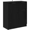 Image de Vidaxl buffet avec tiroir chêne noir 60 x 30 x 70 cm bois d'ingénierie
