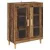 Image de Buffet en bois dingénierie - vidaXL - Bois ancien - 69 5 x 34 x 90 cm - Portes en verre transparent