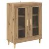 Image de Buffet en bois dingénierie - vidaXL - Chêne artisanal - 695x34x90 cm - Portes en verre transparent
