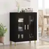 Image de Buffet Chêne Noir 69,5 X 34 X 90 Cm Bois D'ingénierie Vidaxl