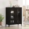 Image de Buffet Chêne Noir 69,5 X 34 X 90 Cm Bois D'ingénierie Et Fer Vidaxl