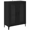 Image de Vidaxl buffet ch  ne noir 69,5 x 34 x 90 cm bois d'ing ©nierie et fer