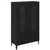 Image de Vidaxl haut armoire avec tiroir ch  ne noir 70 x 31 x 115 cm