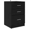 Image de Vidaxl cabinet de chevet chêne noir 40 x 40 x 63 cm bois d'ingénierie