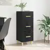 Image de Buffet Chêne Noir 34,5 X 34 X 90 Cm Bois D'ingénierie Vidaxl