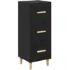 Image de Vidaxl buffet chêne noir 34,5 x 34 x 90 cm bois d'ingénierie