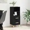 Image de Buffet Chêne Noir 34 X 34,5 X 90 Cm Bois D'ingénierie Vidaxl