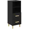 Image de Vidaxl buffet chêne noir 34 x 34,5 x 90 cm bois d'ingénierie