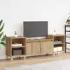 Image de Meuble Tv Chêne Artisanal 160 X 35 X 55 Cm Bois D'ingénierie Vidaxl