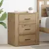Image de Cabinet De Chevet Avec Tiroir Chêne Artisanal 35 X 50 X 60 Cm Vidaxl