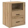 Image de Vidaxl cabinet de chevet avec tiroir chêne artisanal 35 x 50 x 60 cm