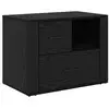 Image de Vidaxl cabinet de chevet chêne noir 35 x 60 x 50 cm bois d'ingénierie