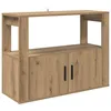 Image de Buffet moderne en bois dingénierie - vidaXL - Chêne artisanal - 80x30x60 cm - 2 portes - Étagères intégrées