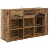 Image de Buffet en bois dingénierie - vidaXL - Bois Ancien - 100x30x595 cm - Tiroirs spacieux - Poignées noires mates