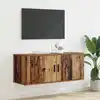 Image de Meuble Tv Mural Montage Mural Bois Ancien 100 X 34,5 X 40 Cm Vidaxl