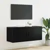 Image de Meuble Tv Mural Chêne Noir 100 X 34,5 X 40 Cm Bois D'ingénierie Vidaxl