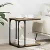 Image de Table D'appoint Avec Étagère Chêne Artisanal 50 X 35 X 52 Cm Vidaxl