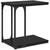 Image de Table dappoint en bois dingénierie - vidaXL - 50x35x52 cm - Chêne noir - Rectangulaire - Cadre en métal