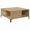 Image de Vidaxl table basse chêne artisanal 80 x 80 x 36,5 cm bois d'ingénierie