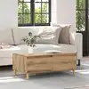 Image de Table Basse Chêne Artisanal 90 X 50 X 35 Cm Bois D'ingénierie Vidaxl