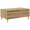 Image de Table basse moderne - vidaXL - Chêne artisanal - Bois dingénierie - 90x50x35 cm - Avec tiroir - Avec étagère
