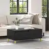 Image de Table Basse Chêne Noir 90 X 50 X 35 Cm Bois D'ingénierie Vidaxl
