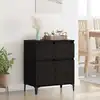 Image de Buffet Chêne Noir 60 X 35 X 70 Cm Bois D'ingénierie Et Fer Vidaxl
