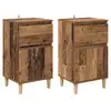 Image de Vidaxl cabinet de chevet avec tiroir 2 pcs bois ancien 40 x 35 x 70 cm