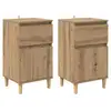 Image de Vidaxl cabinet de chevet 2 pcs chêne artisanal 40 x 35 x 70 cm