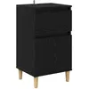 Image de Table de chevet en bois dingénierie - vidaXL - Chêne noir - 40x35x70 cm - 1 tiroir - Rangement pratique