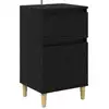 Image de Vidaxl cabinet de chevet chêne noir 40 x 35 x 70 cm bois d'ingénierie