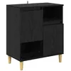 Image de Buffet en bois dingénierie - vidaXL - Chêne Noir - 35x60x70 cm - 2 portes - Style minimaliste - Facile à assembler