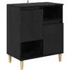 Image de Vidaxl buffet chêne noir 35 x 60 x 70 cm bois d'ingénierie