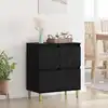 Image de Buffet Chêne Noir 60 X 35 X 70 Cm Bois D'ingénierie Vidaxl