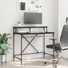Image de Bureau Chêne Noir 100 X 50 X 90 Cm Bois D'ingénierie Vidaxl