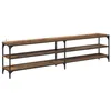 Image de Meuble TV en bois dingénierie - vidaXL - Bois Ancien - 200x30x50 cm - 3 étagères - Poids maximal 60 kg