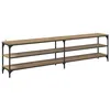 Image de Meuble TV chêne artisanal - vidaXL - 200x30x50 cm - Rangement pratique - Console média rustique