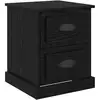 Image de Vidaxl cabinet de chevet avec tiroir chêne noir 39 x 39 x 47.5 cm