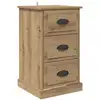 Image de Vidaxl cabinet de chevet avec tiroir chêne artisanal 39 x 39 x 67,5 cm