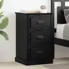 Image de Cabinet De Chevet Avec Tiroir Chêne Noir 39 X 39 X 67,5 Cm Vidaxl