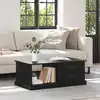 Image de Table Basse Chêne Noir 90 X 50 X 35 Cm Bois D'ingénierie Vidaxl